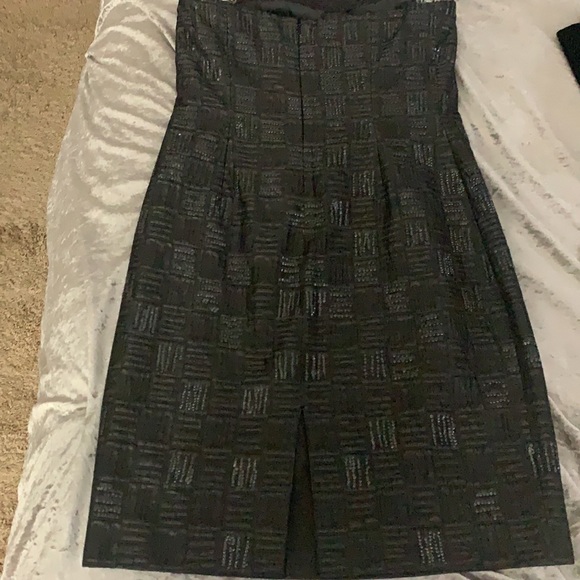 Grey strapless sequenced evening  dress - Picture 3 of 11